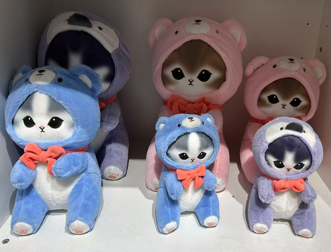 Bow Transforming Cat Plush Toy Stuffed Animal Toys