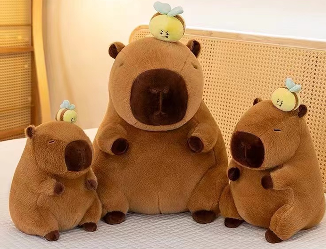 Bee Capybara Plush Toy