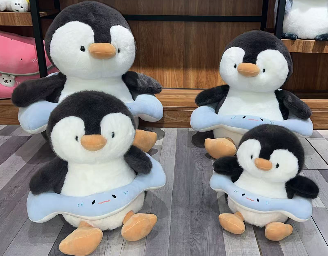 Blue Fish Penguin Plush Toy Stuffed Animal Toys