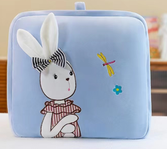 Square Rabbit Plush Toy Blanket
