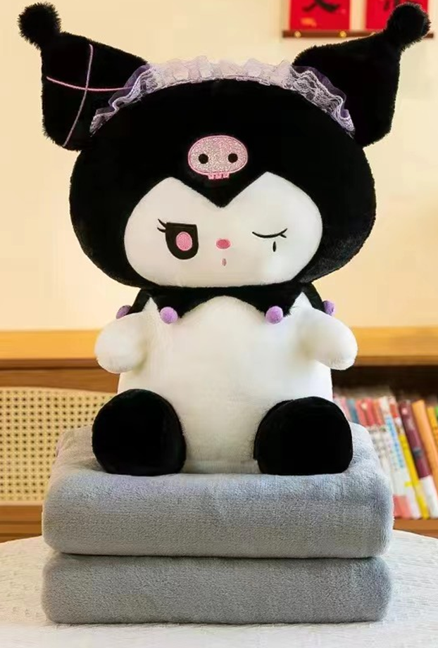 Devil Kuromi Plush Toy Blanket
