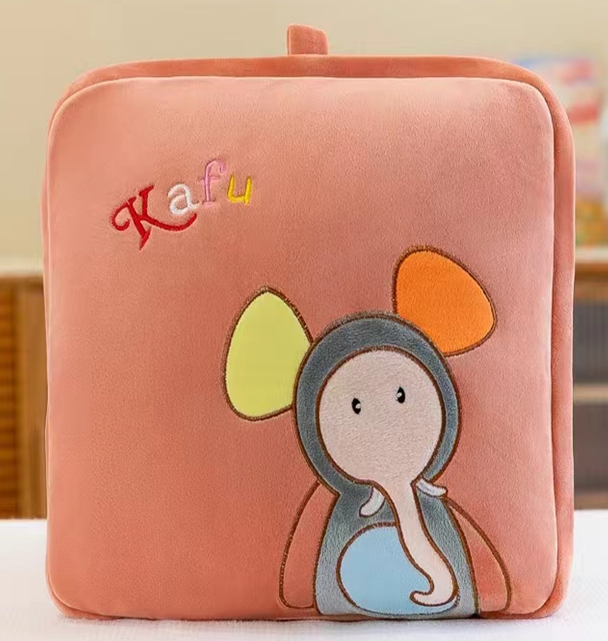 Square Elephant Plush Toy Blanket