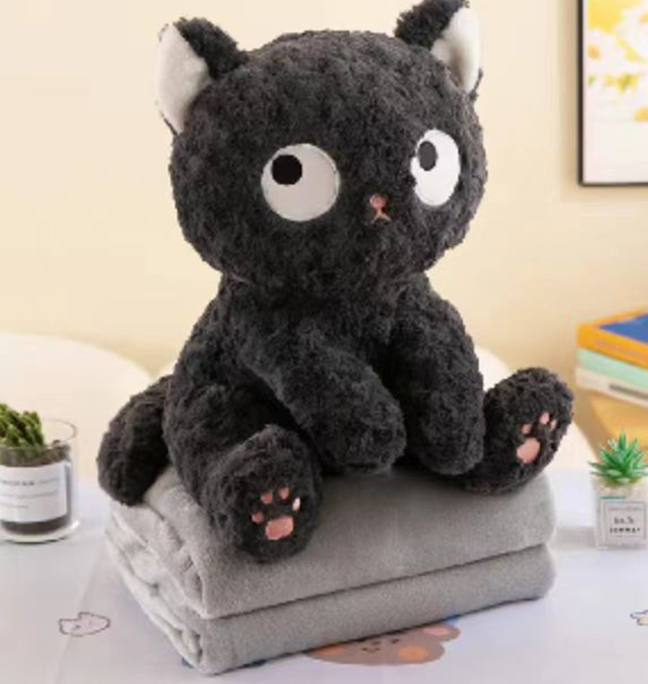 Black Cat Plush Blanket