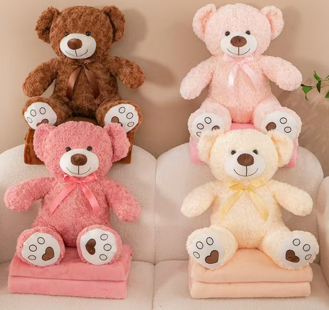 Sitting Panda Plush Toy Blanket