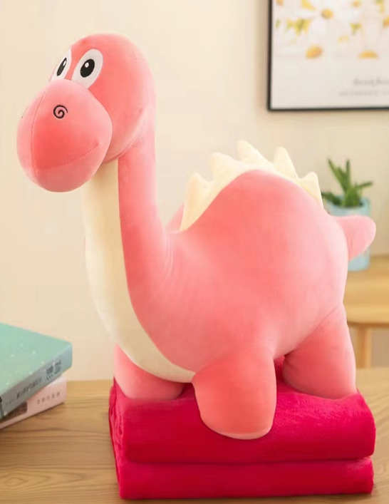Plain Dinosaur Plush Toy Blanket