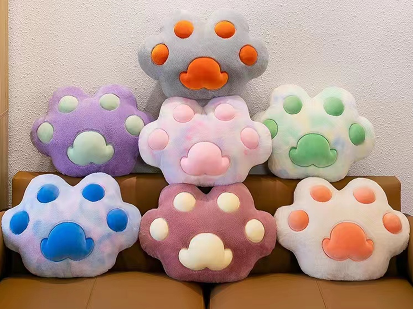 Bear Paw Plush Pillow