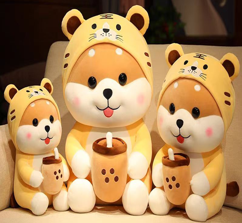 Milk Tea Corgi Dog Plush Toy Stuffed Animal Toys