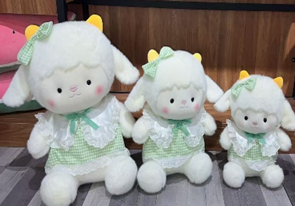 Cream Sheep Plush Toy Stuffed Animal Toys