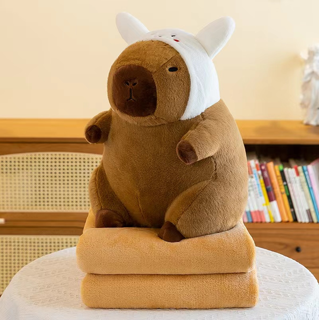 Transforming Capybara 2 Plush Toy Blanket