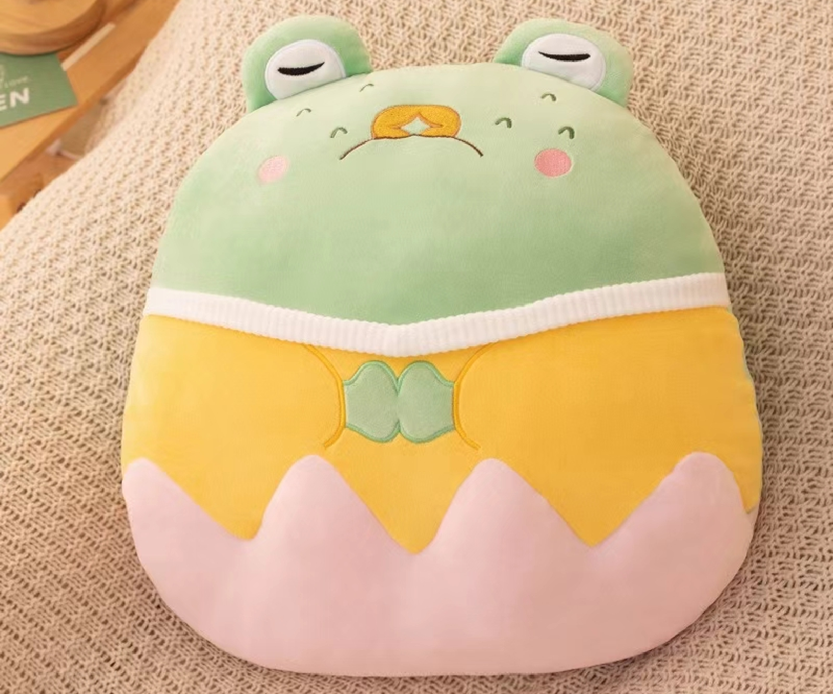 Beige Cat Plush Pillow