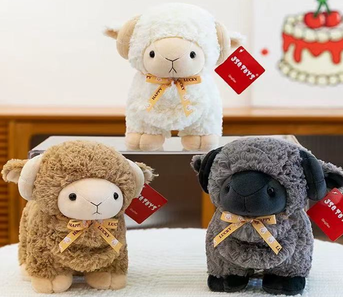 Curly Wool Sheep Plush Toy Stuffed Animal Toys