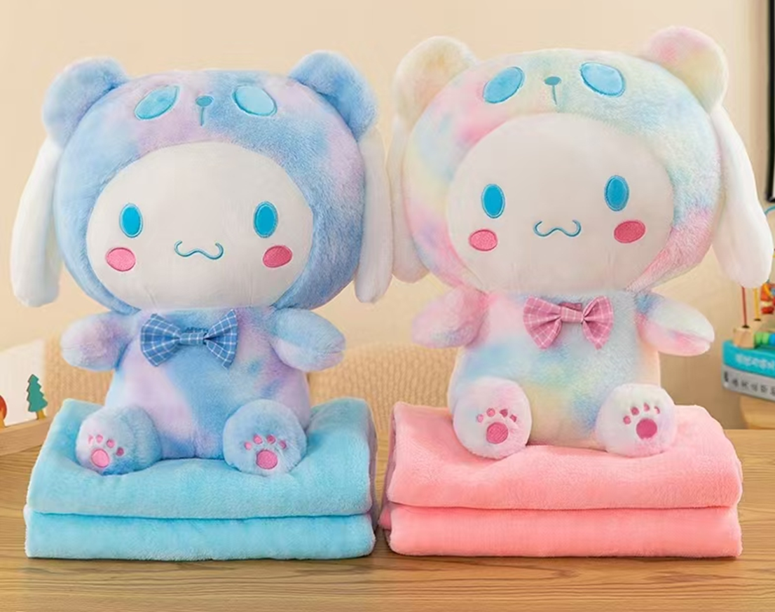 Tie-dye Cinnamoroll Plush Toy Blanket