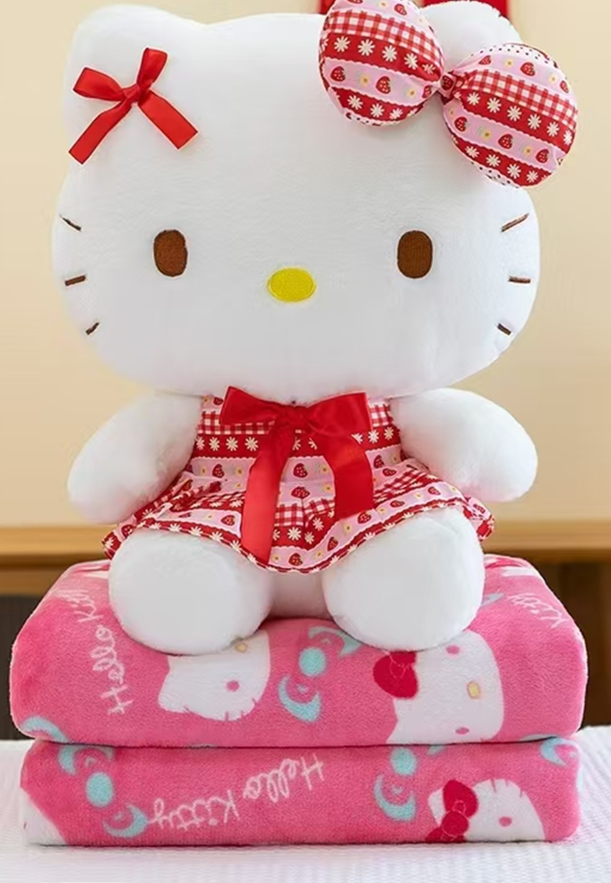Gauze Skirt KT Cat Plush Toy Blanket