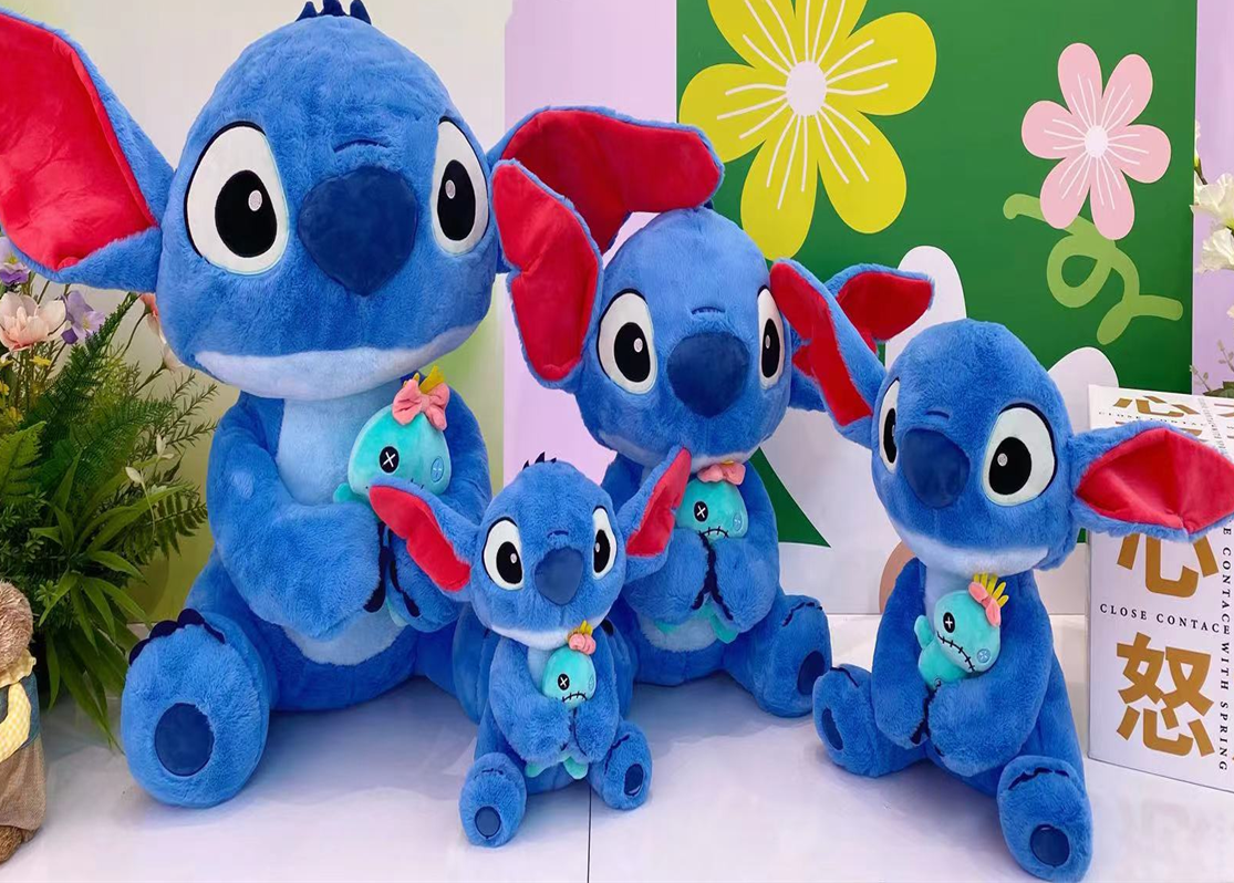 Monster Holding Stitch Rabbit Fur Plush Toy Stuffed Animal Toys