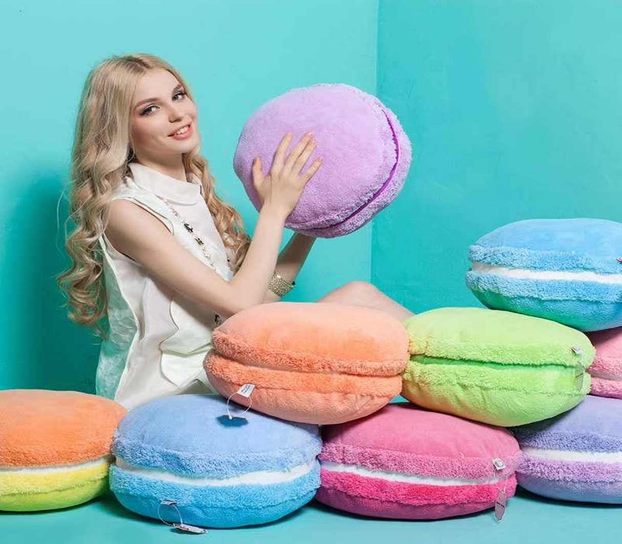 Macaron Plush Pillow
