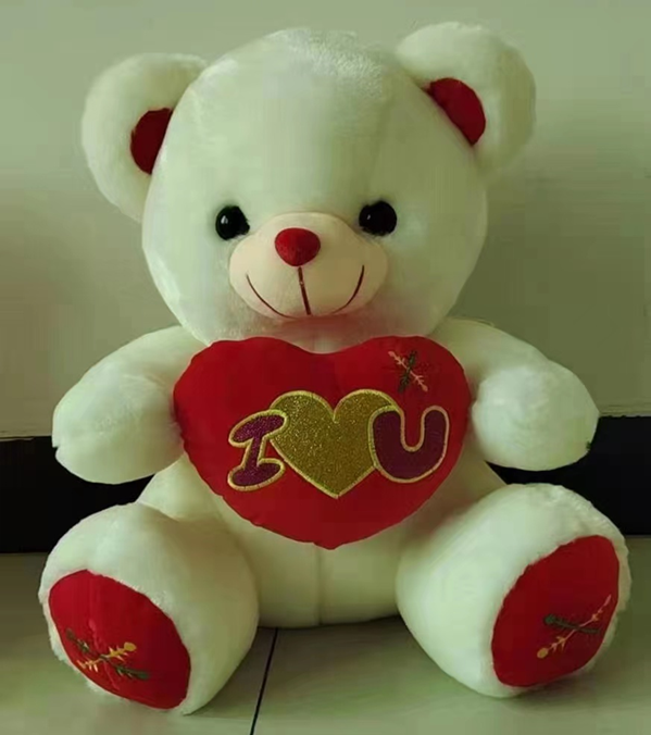 Embroidered Heart Bear
