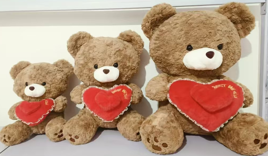 Love Heart Bear Plush Toy Stuffed Animal Toys