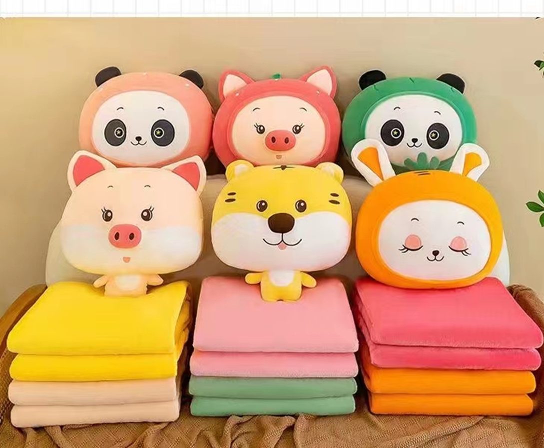 Animal Plush Toy Blanket