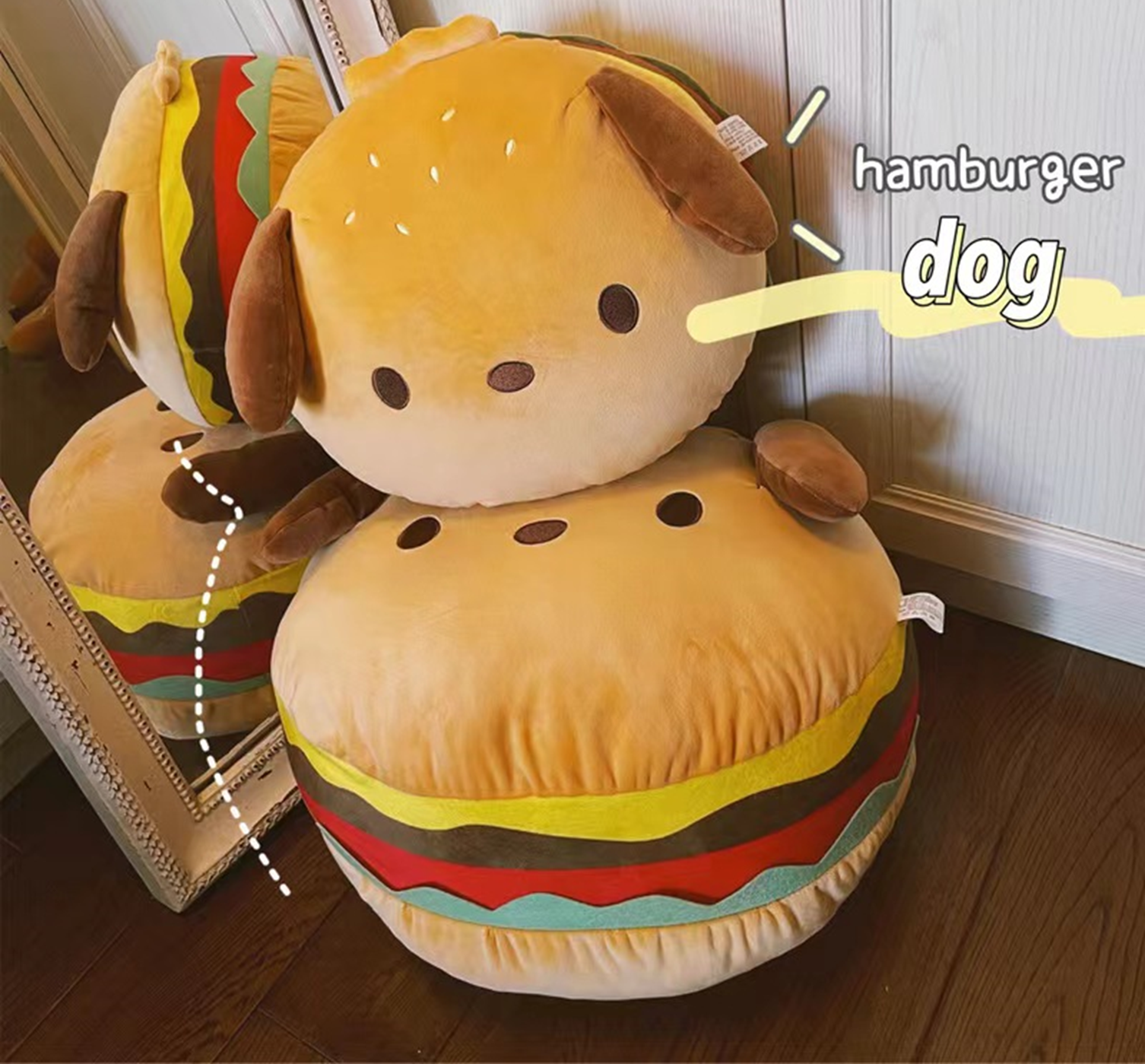 Pochacco Hamburger Plush Pillow