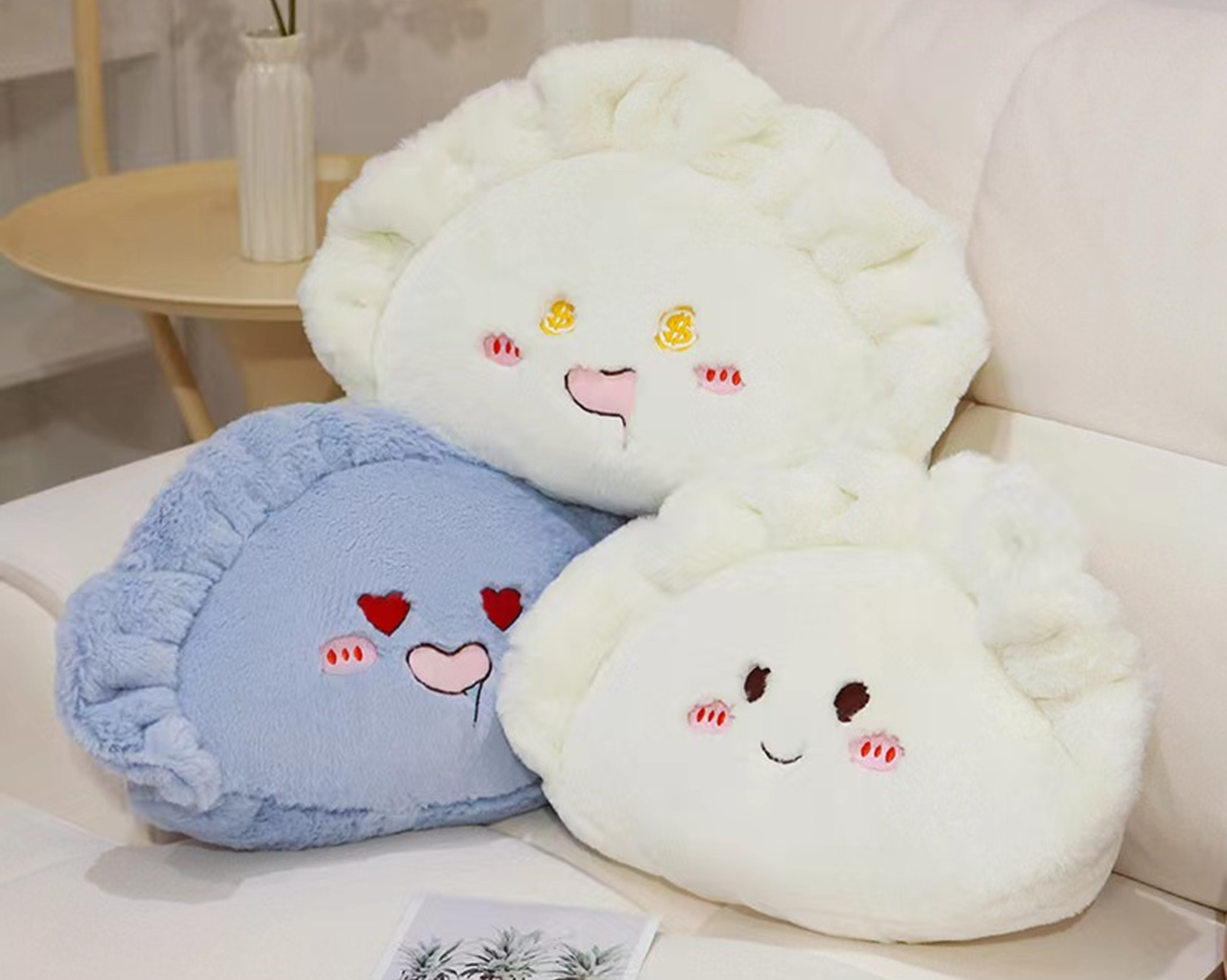 Dumpling Food Plush Pillow