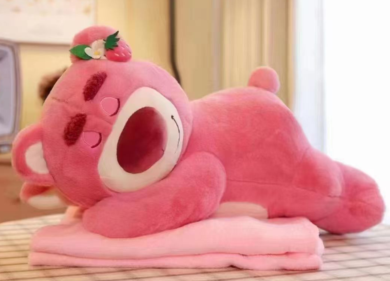 Lying Lotso Bear Plush Toy Blanket