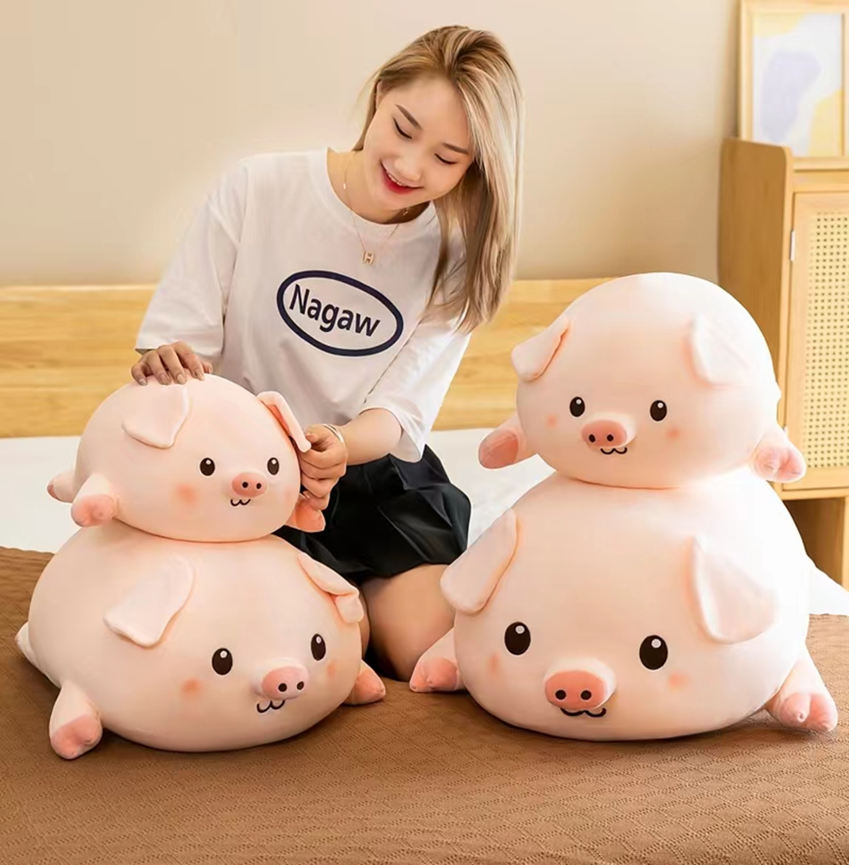 Lying Pig Plush Pillow