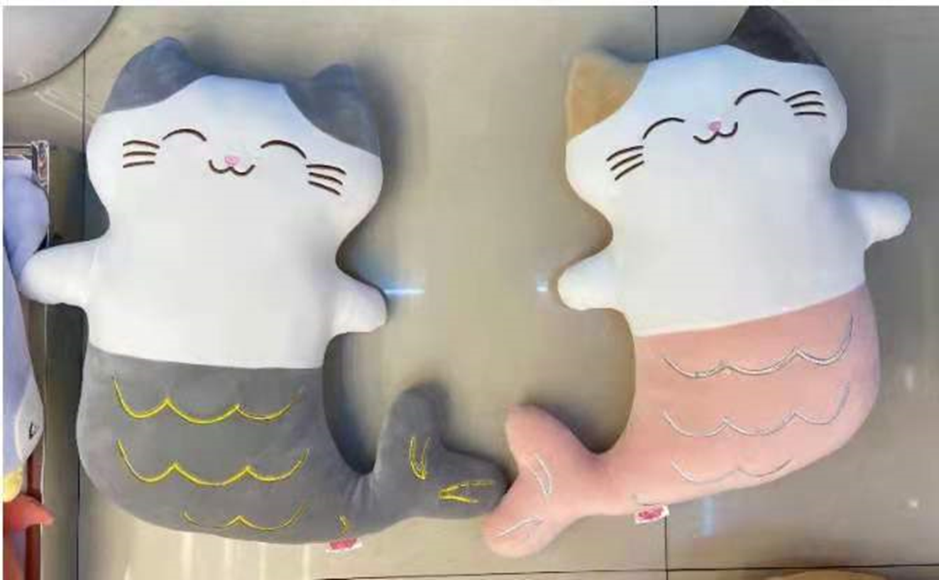Mermaid Cat Plush Pillow