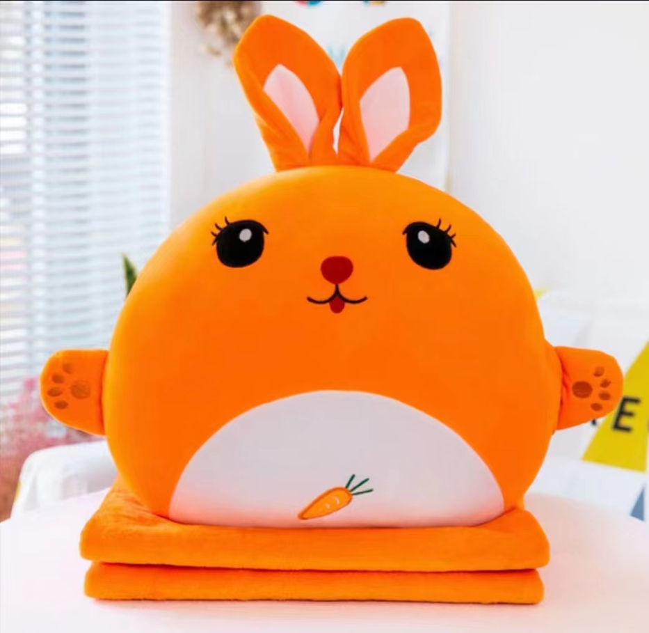 Radish Rabbit Plush Toy Blanket