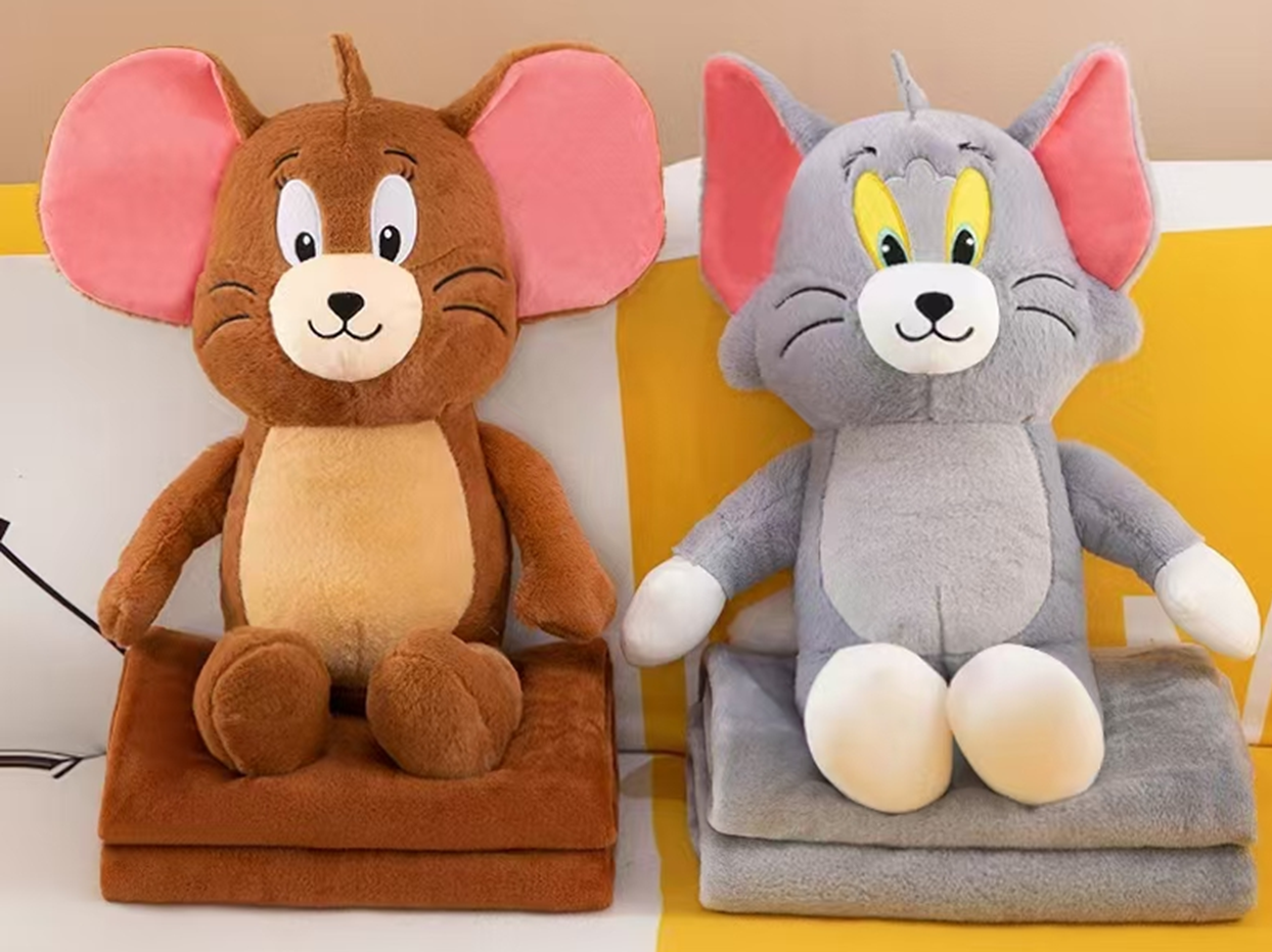 Tom and Jerry Plush Toy Blanket