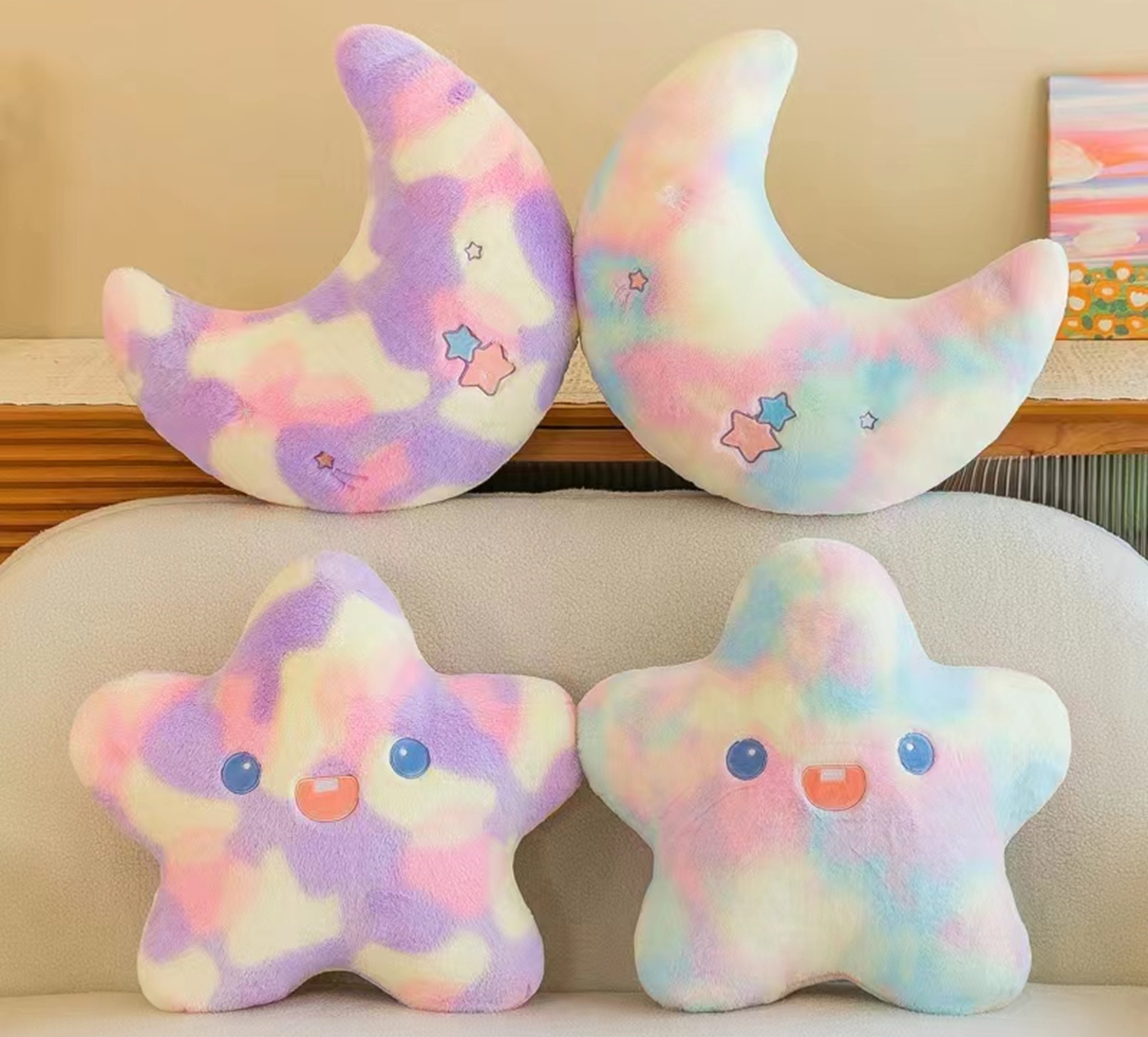 Star Moon Plush Pillow