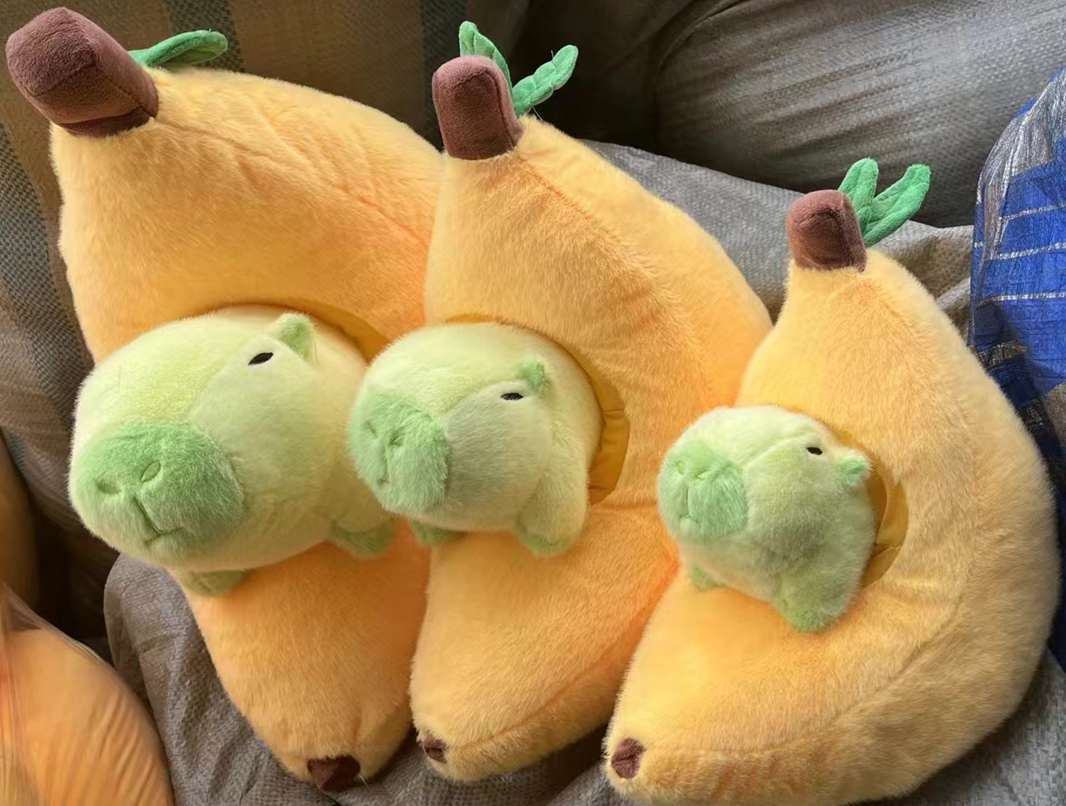 Banana Capybara Plush Toy Stuffed Animal Toys
