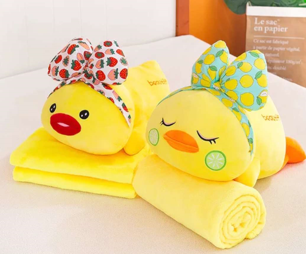 Hyaluronic Acid Duck Plush Toy Blanket