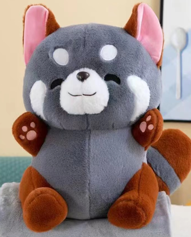 Raccoon Plush Toy Blanket