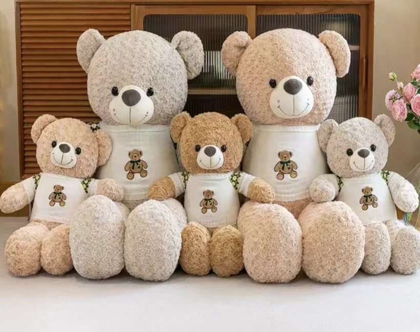 Rose Velvet Clothed Bear