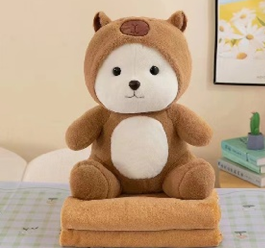 Capybara Lina Bear Plush Blanket