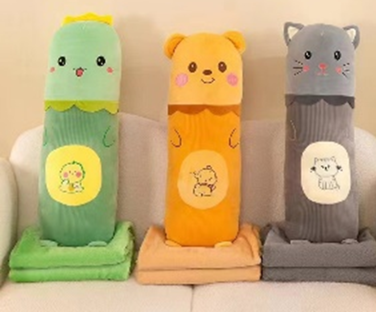 Long Animal Plush Toy Blanket