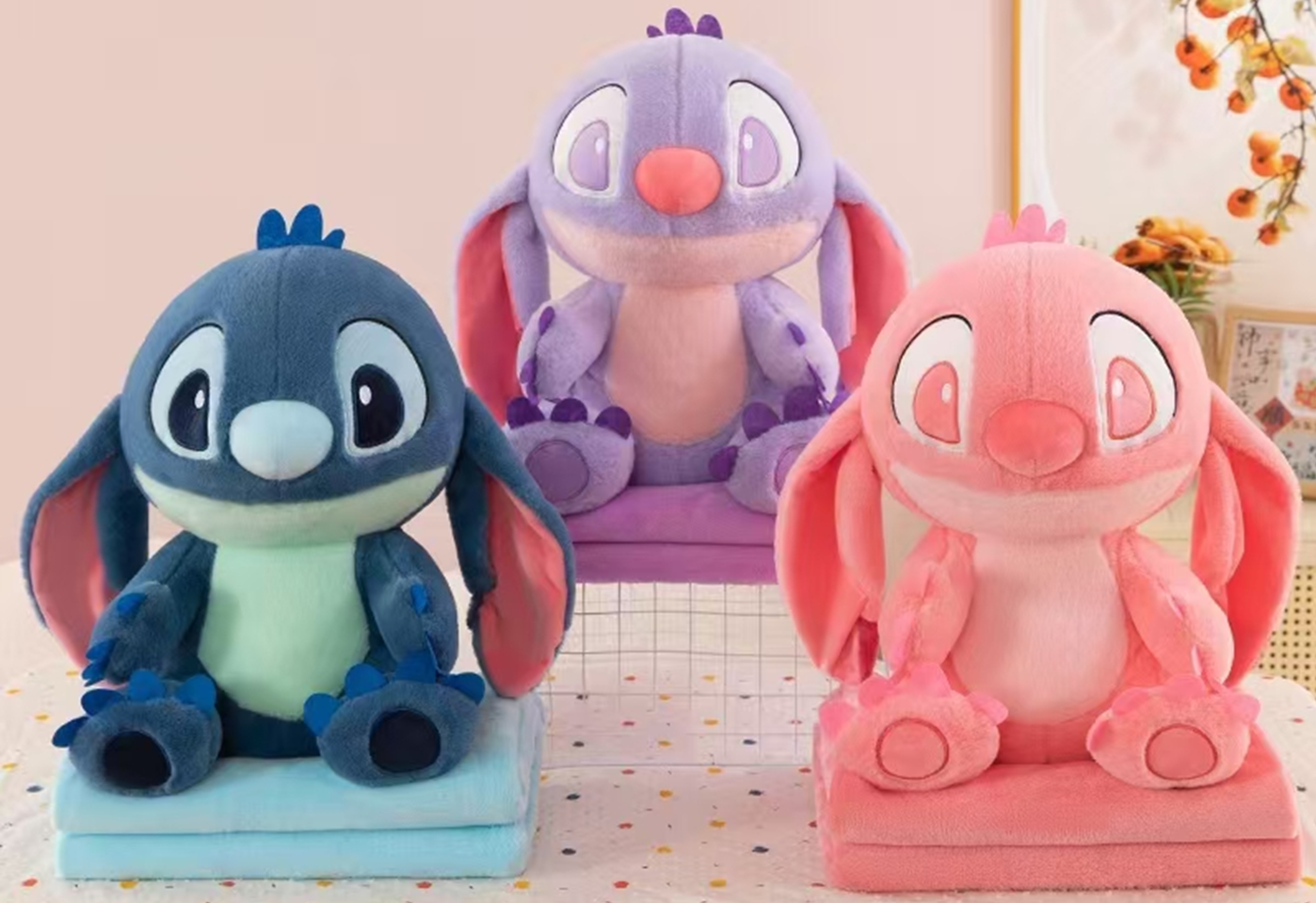 Sitting New Stitch Plush Toy Blanket