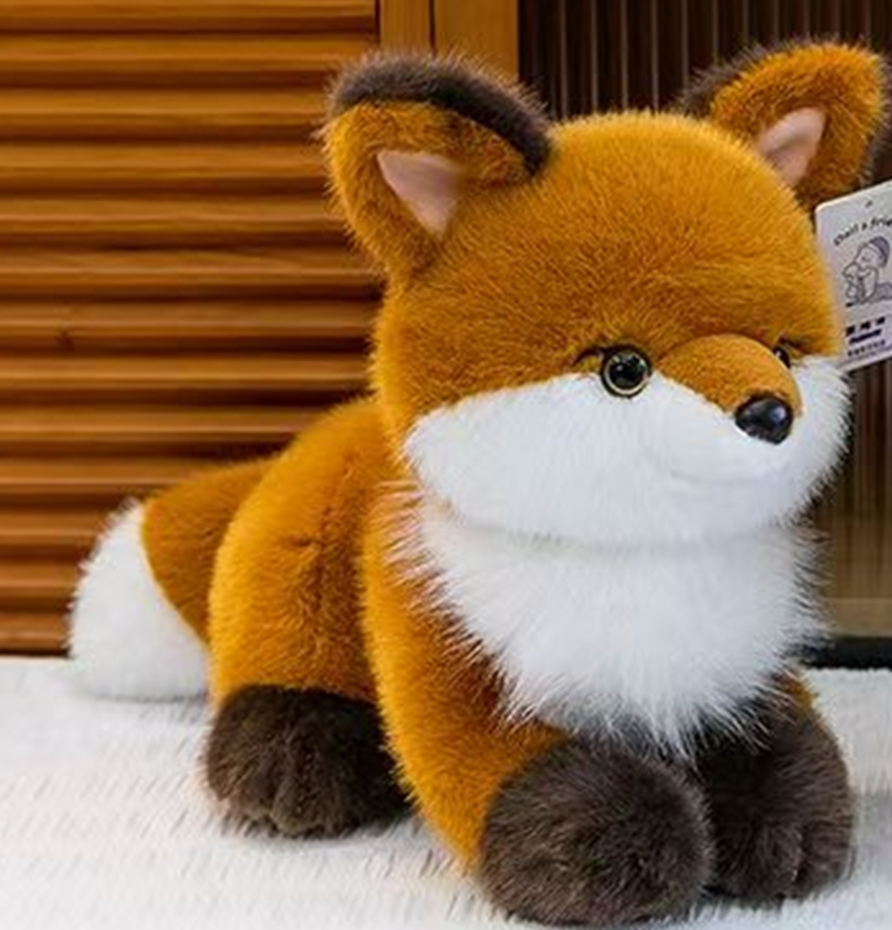 Lying Fox Plush Toy Stuffed Animal Toys