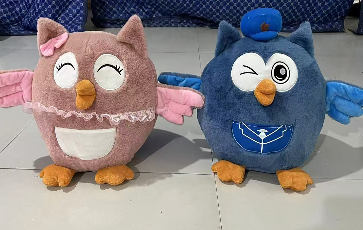 Rabbit Fur Owl Plush Toy Blanket