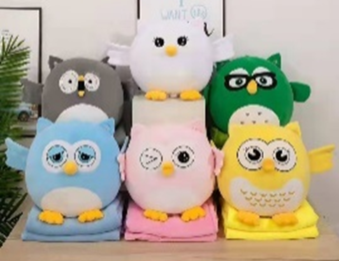 Owl Plush Toy Blanket