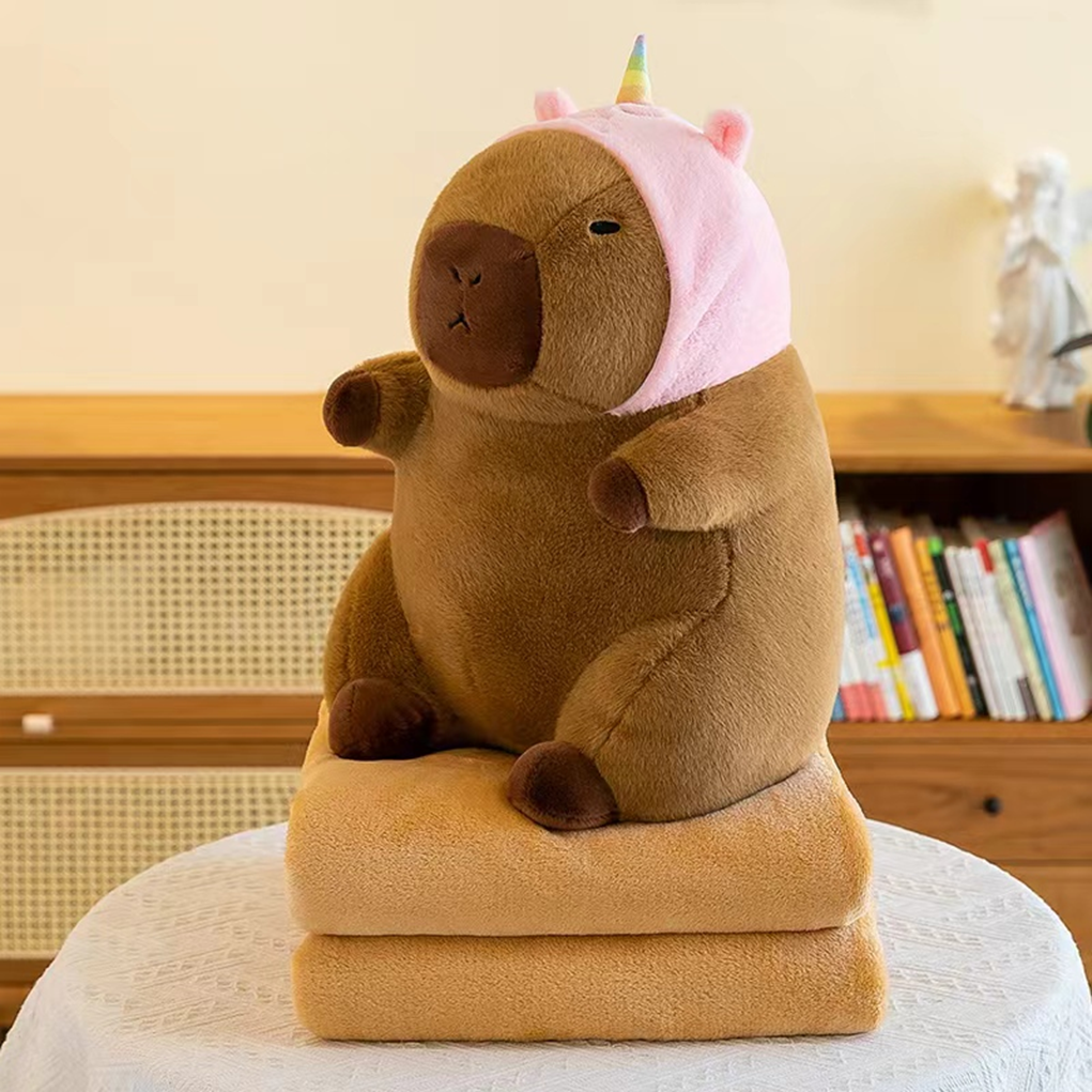 Transforming Capybara 3 Plush Toy Blanket
