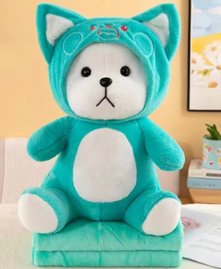DuDu Cat & Lina Bear Plush Blanket