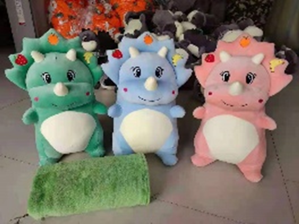 Triceratops Plush Toy Blanket