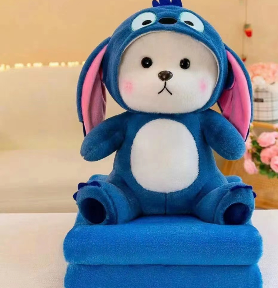 Transforming Lina Bear Plush Toy Blanket