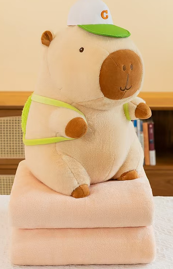 Baseball Capybara Plush Toy Blanket
