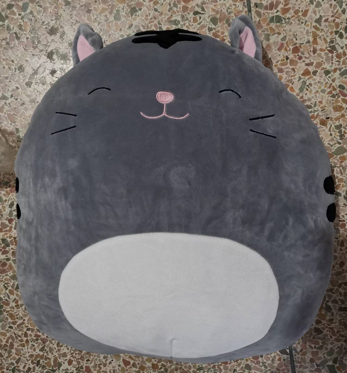 Gray Tiger Plush Pillow