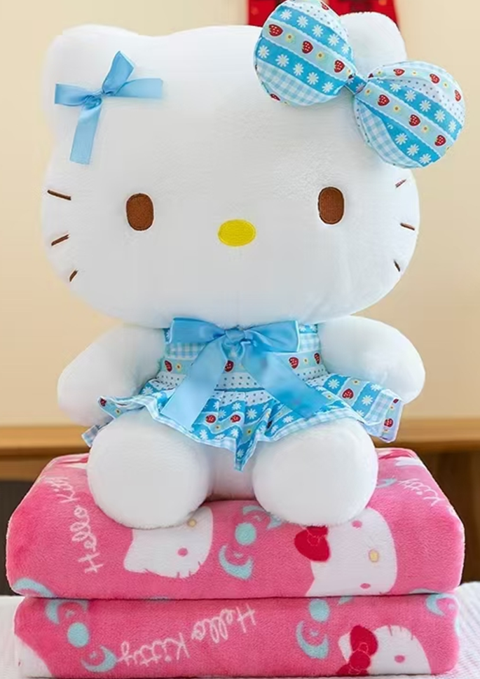 Gauze Skirt KT Cat Plush Toy Blanket