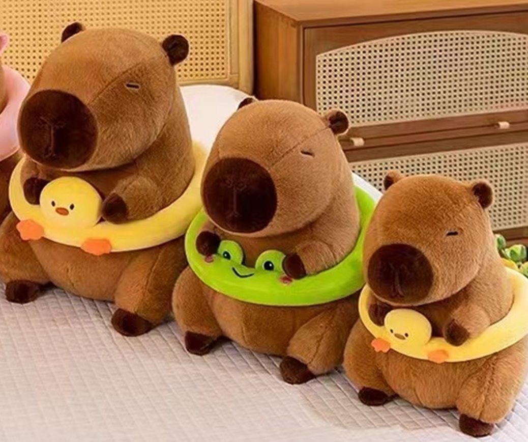 Swim Ring Capybara Plush Toy Stuffed Animal Toys