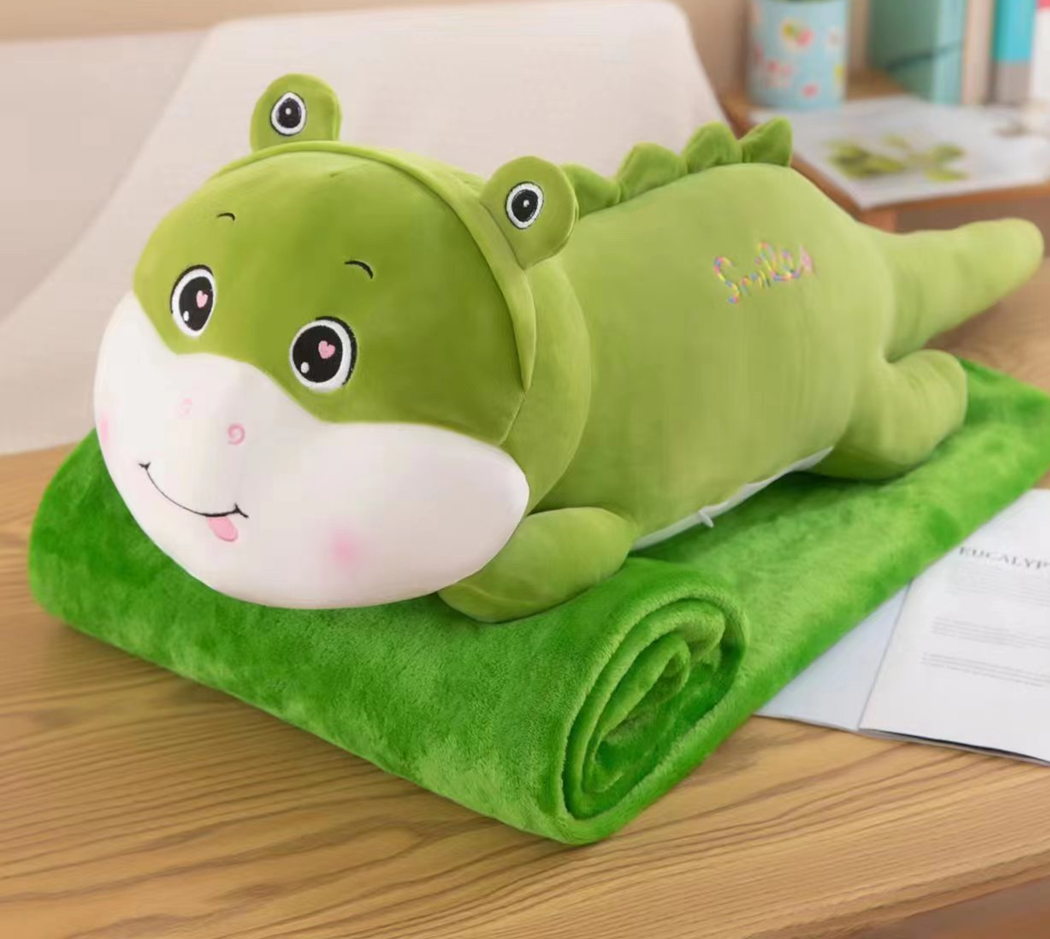 Lying Dinosaur Plush Toy Blanket