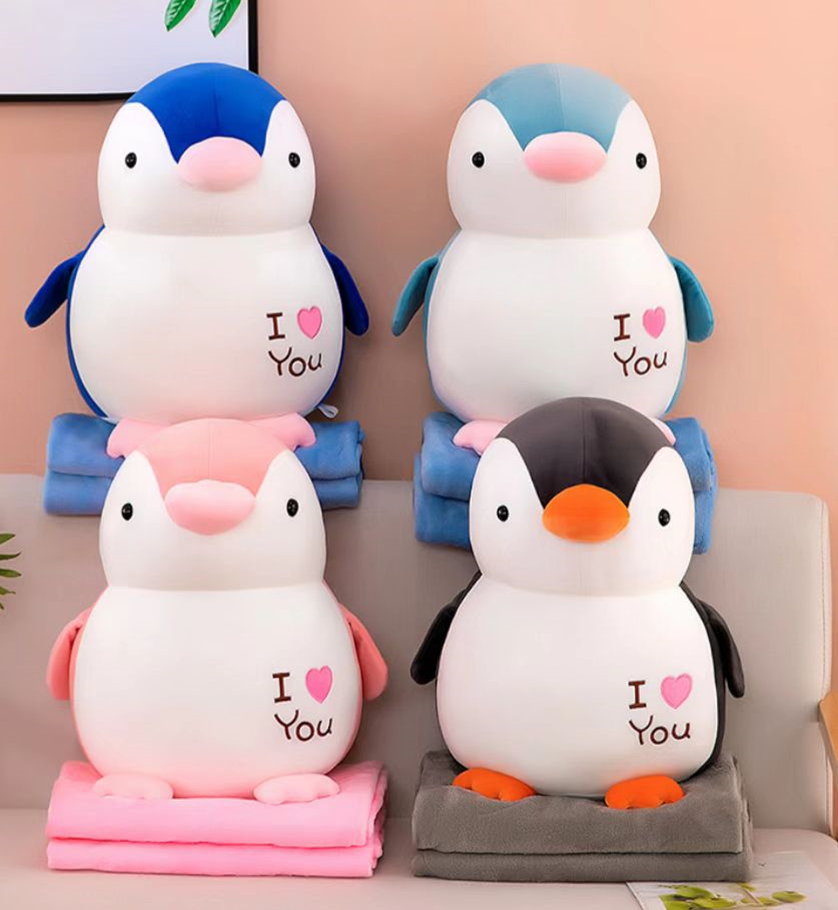 Penguin Plush Toy Blanket
